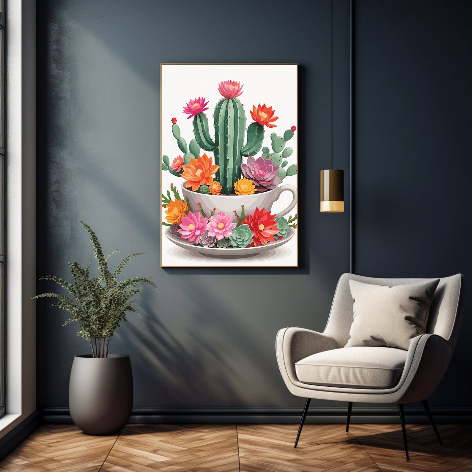 Pictura pe Numere – Cactusi si suculente 7242