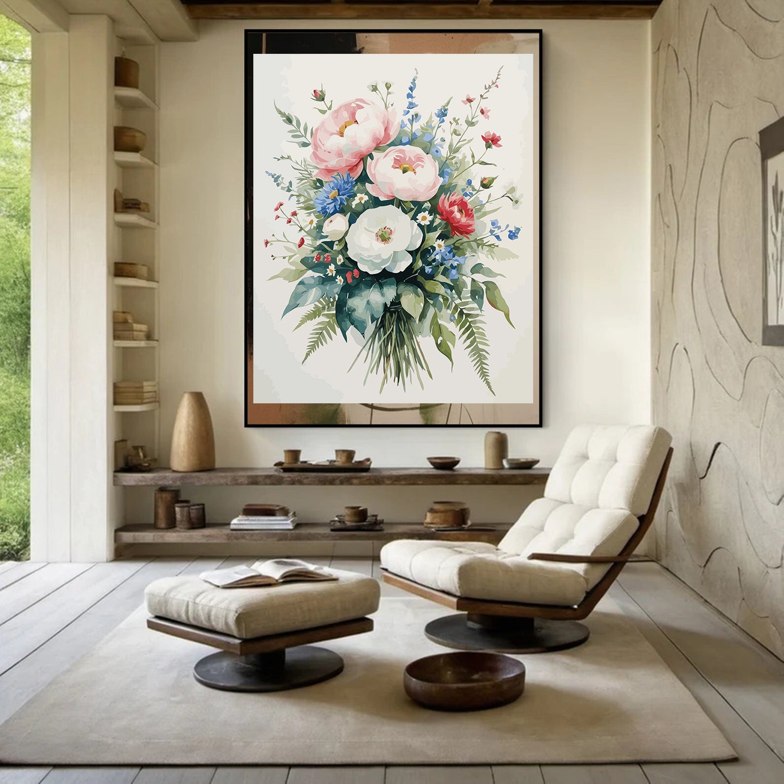 Pictura pe Numere – Buchet de bujori 6882