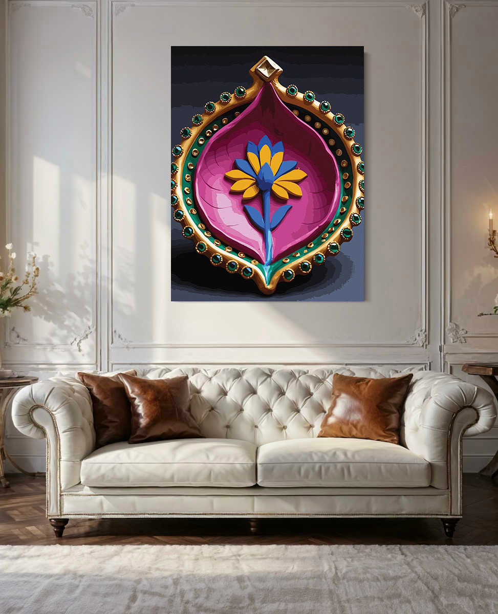 Pictura pe Numere – Floare de smarald 7023