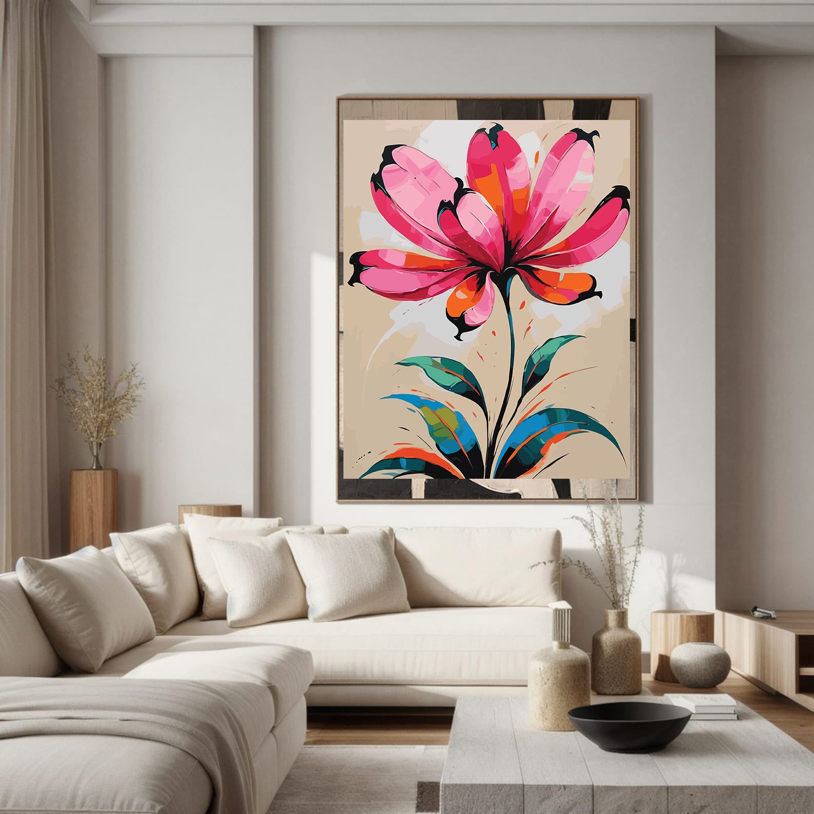 Pictura pe Numere – Contrast floral 7153