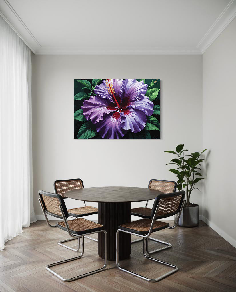 Pictura pe Numere – Hibiscus violet 7274