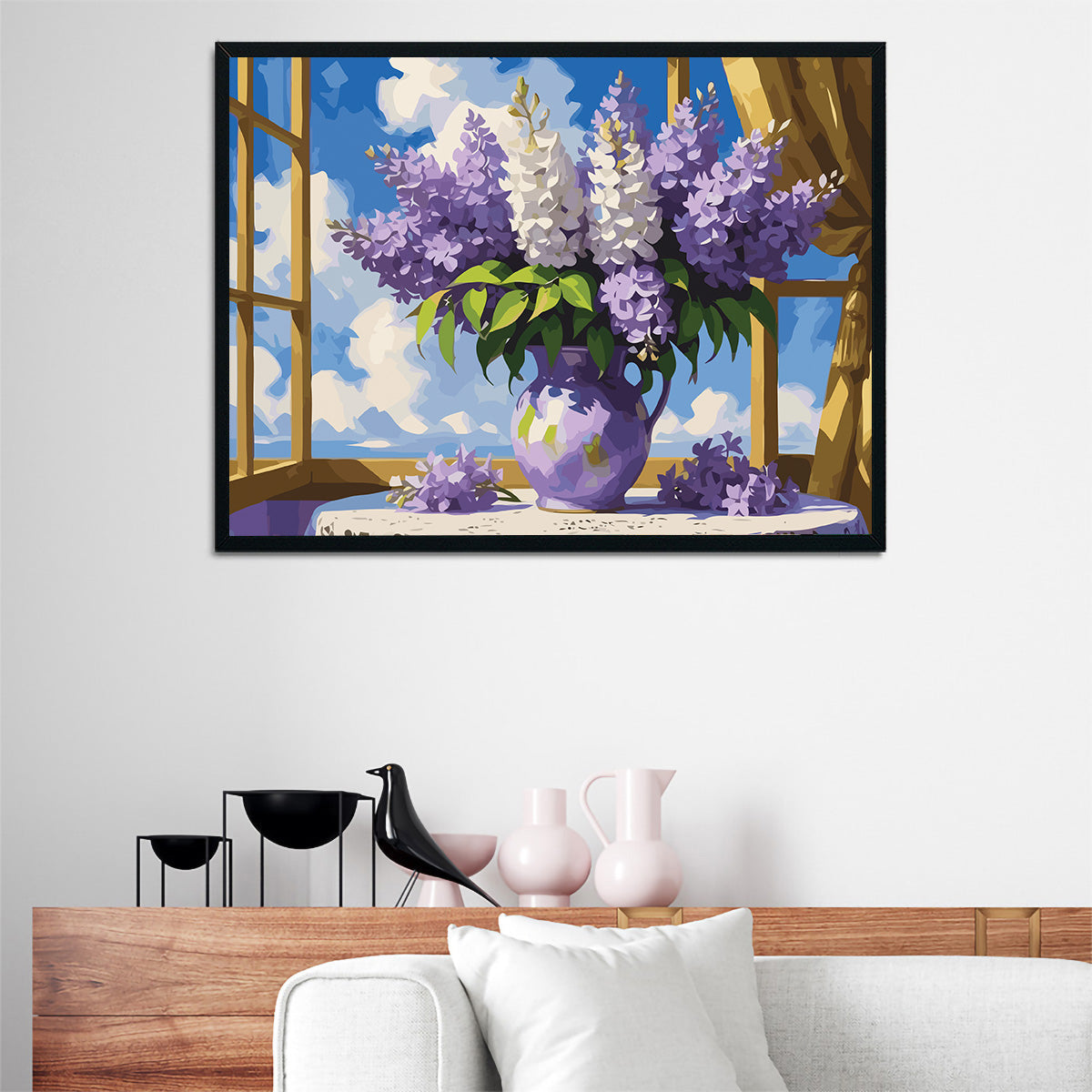 Pictura pe Numere – Liliac si nori 7117