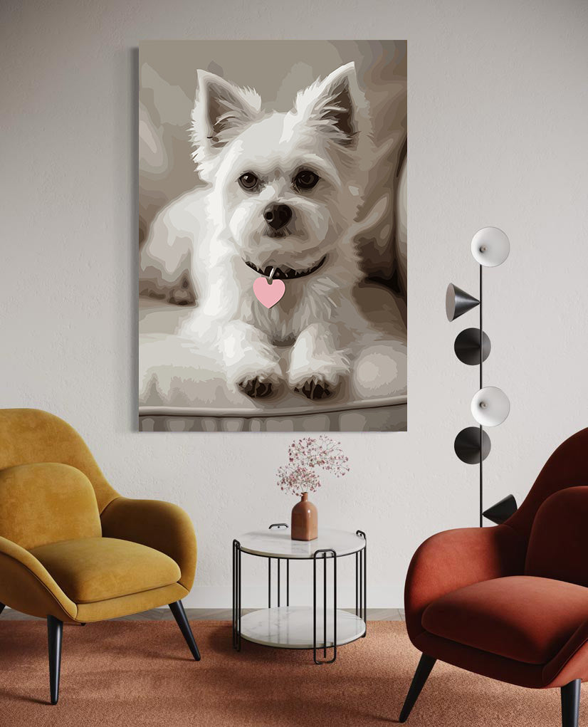 Pictura pe Numere – Inocenta ghemotocului alb 7486