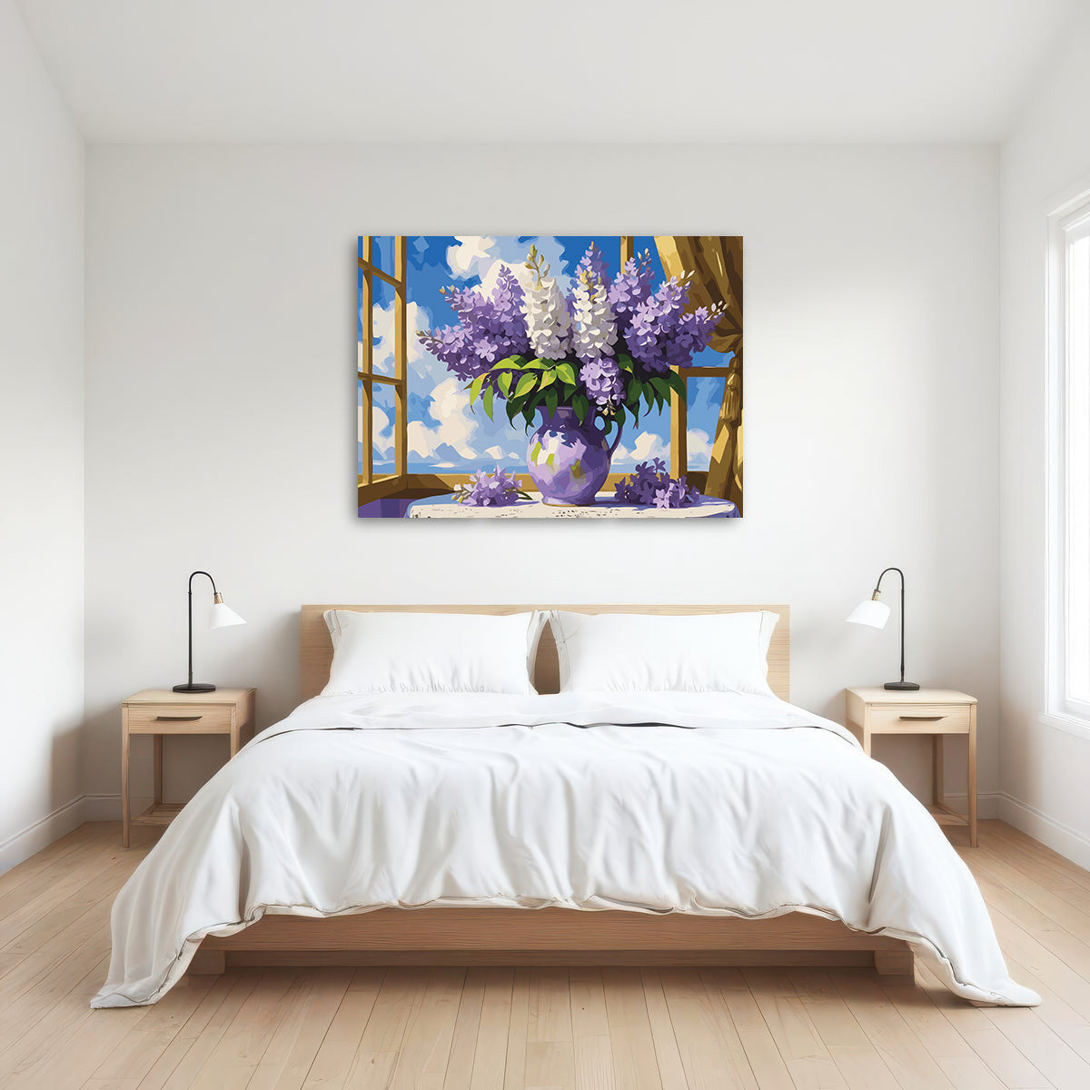 Pictura pe Numere – Liliac si nori 7117