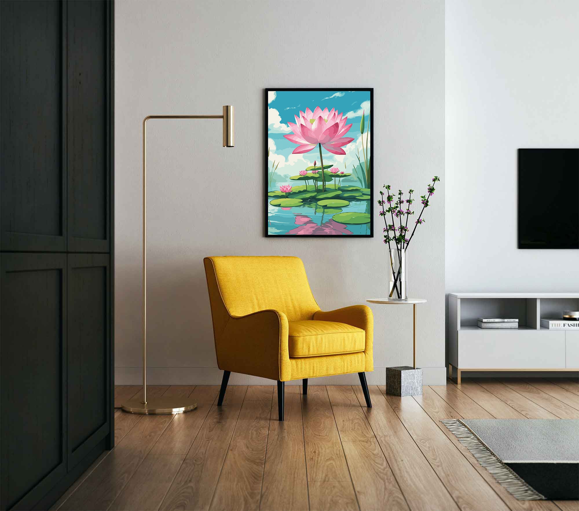 Pictura pe Numere – Lotusul roz 7187