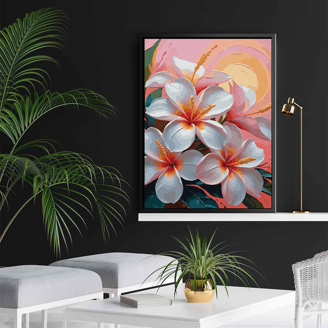 Pictura pe Numere – Hibiscus in amurg 7065