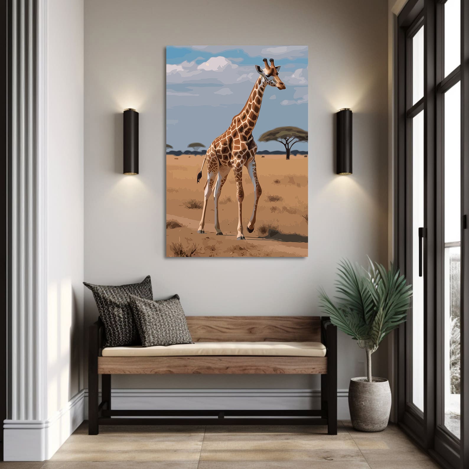 Pictura pe Numere – Pasii eleganti ai girafei 7485