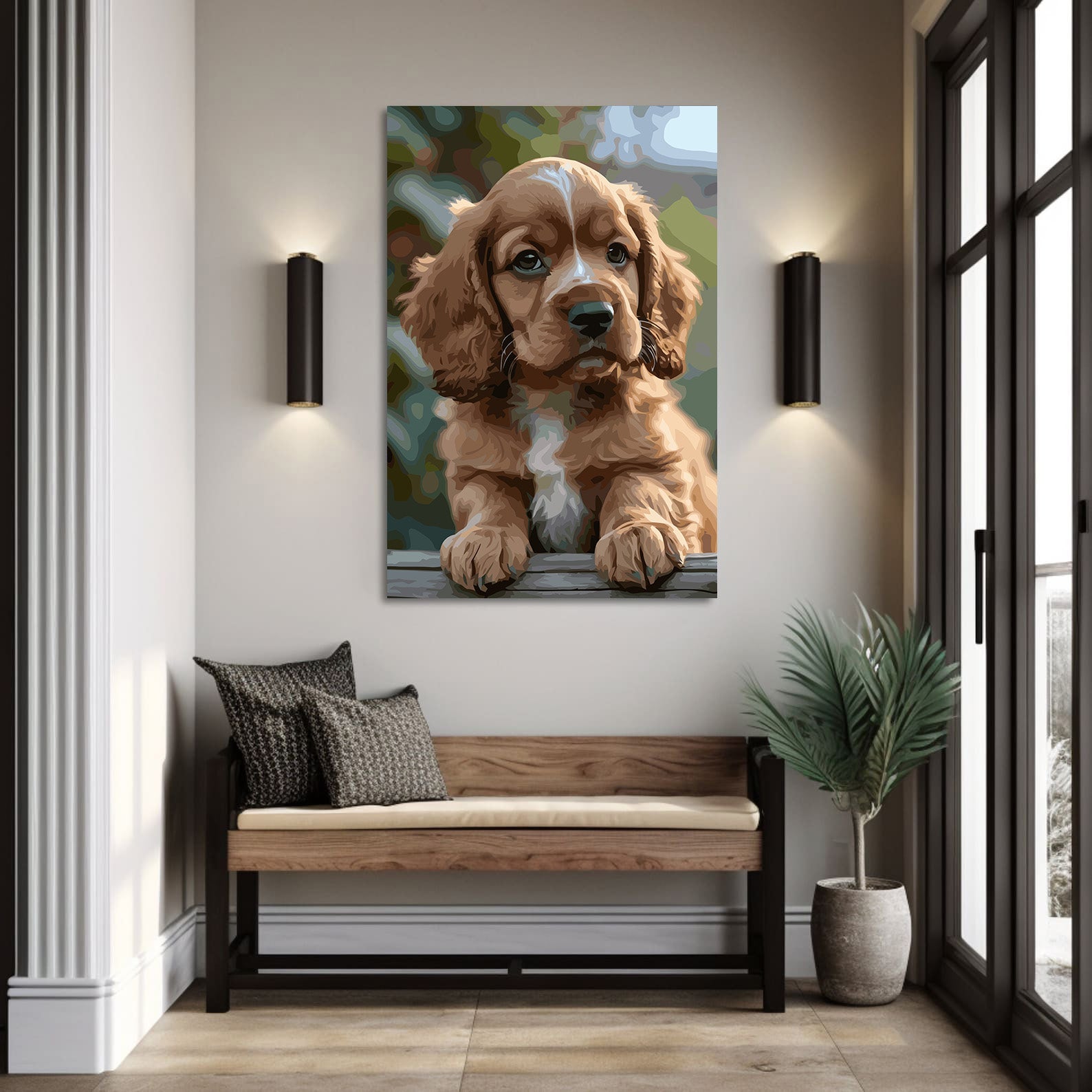 Pictura pe Numere – Puiul de cocker 7365