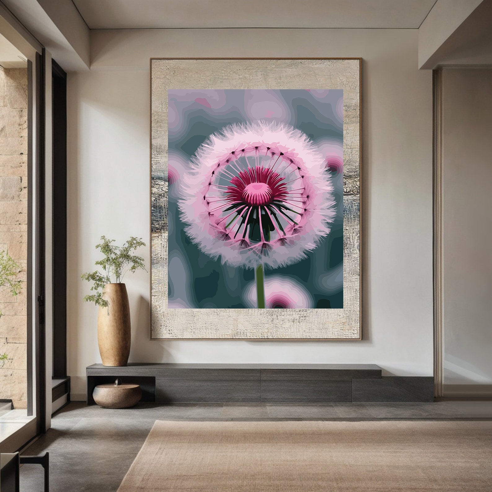 Pictura pe Numere – Papadie roz 6891