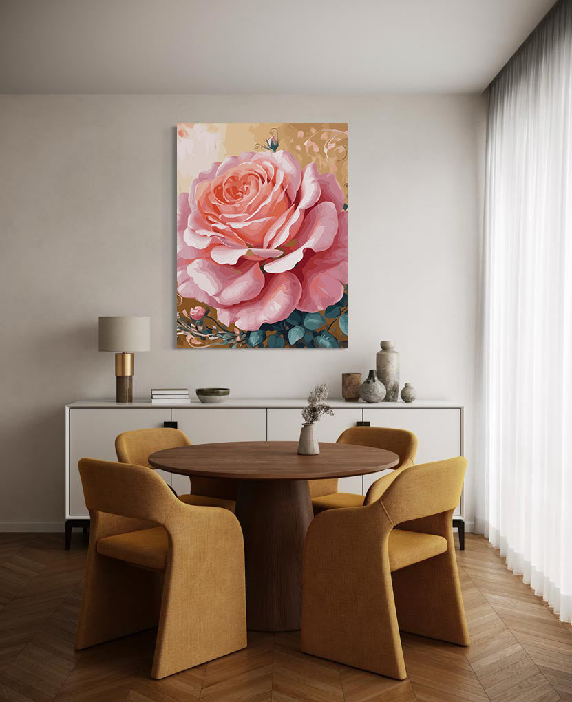 Pictura pe Numere – Trandafir catifelat 7047