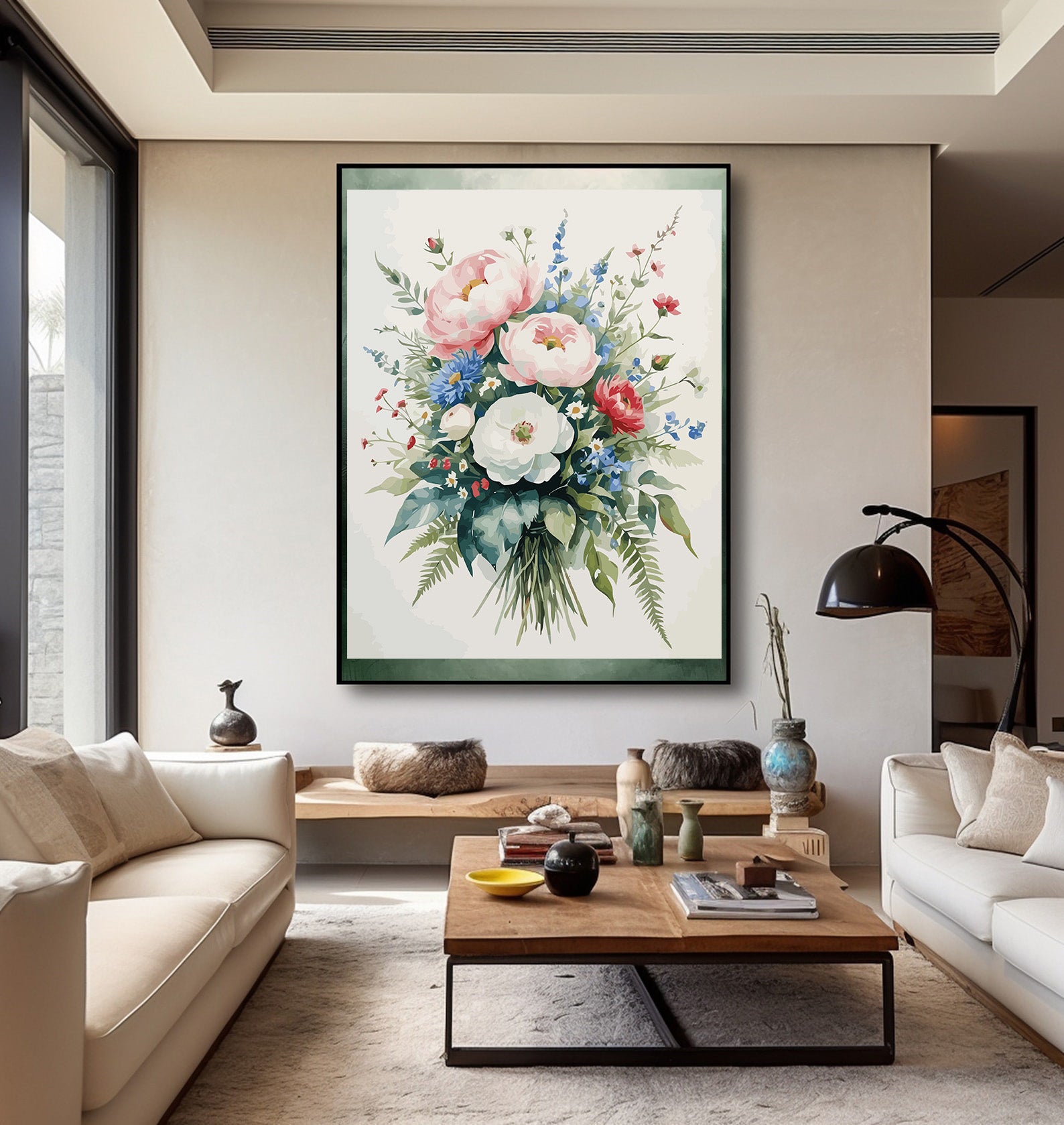 Pictura pe Numere – Buchet de bujori 6882