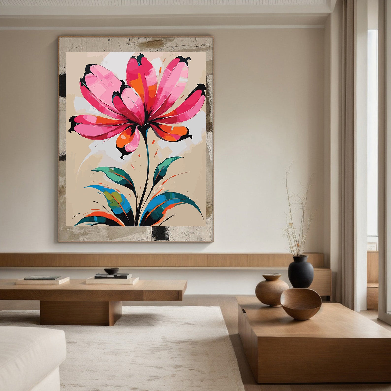 Pictura pe Numere – Contrast floral 7153