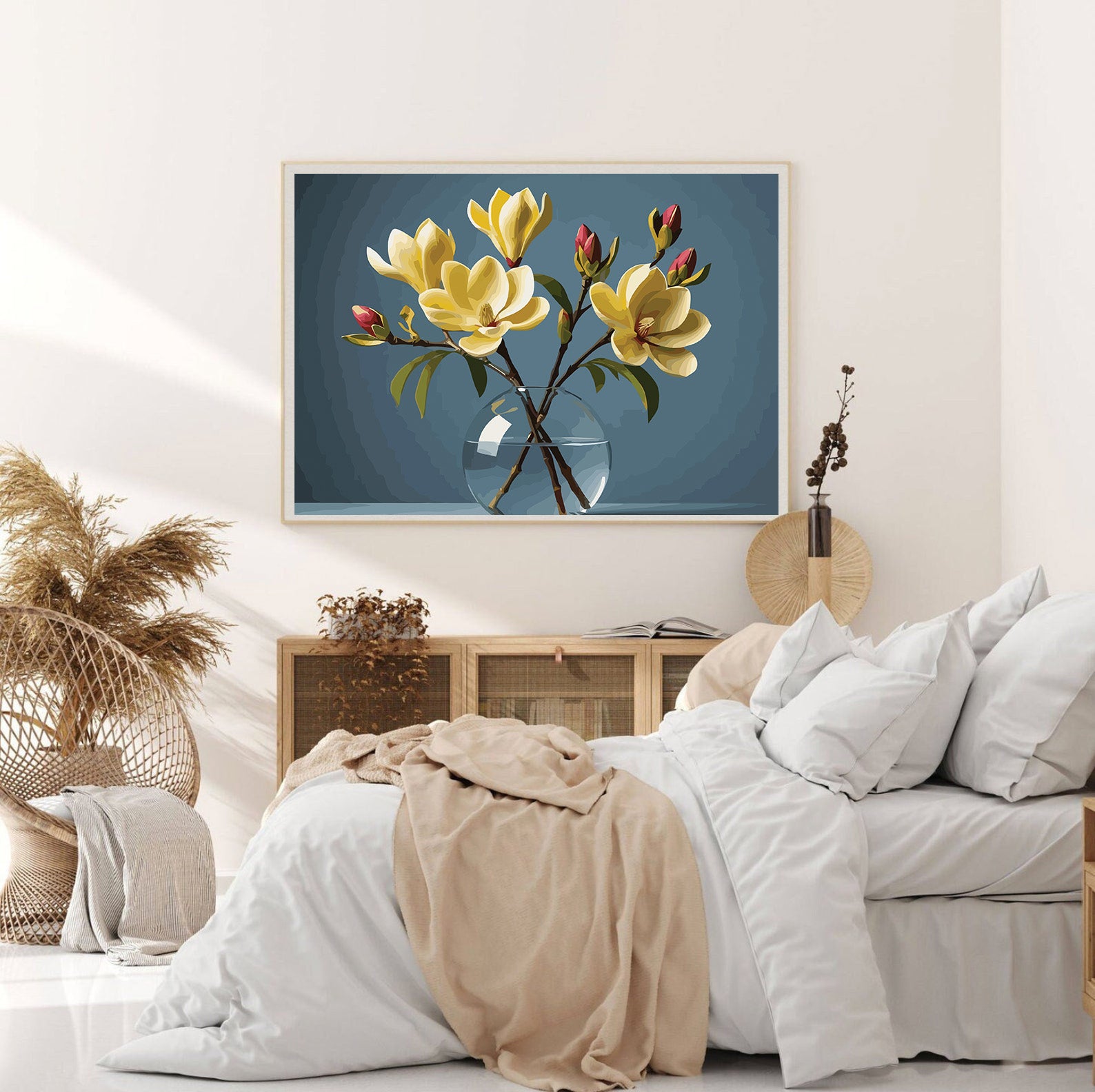 Pictura pe Numere – Ramura de Magnolie 6856