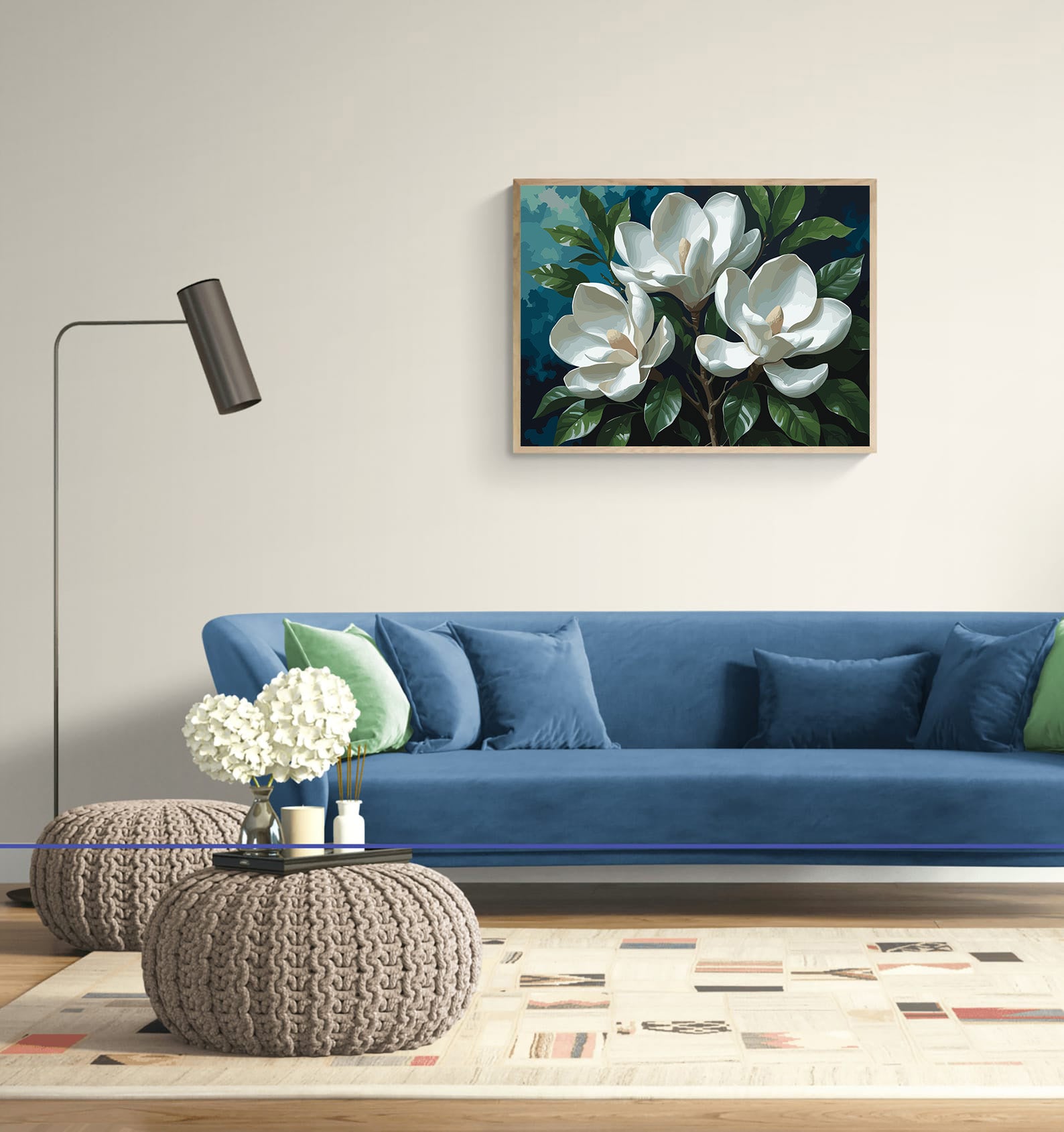 Pictura pe Numere – Eleganta magnoliilor albe 6984