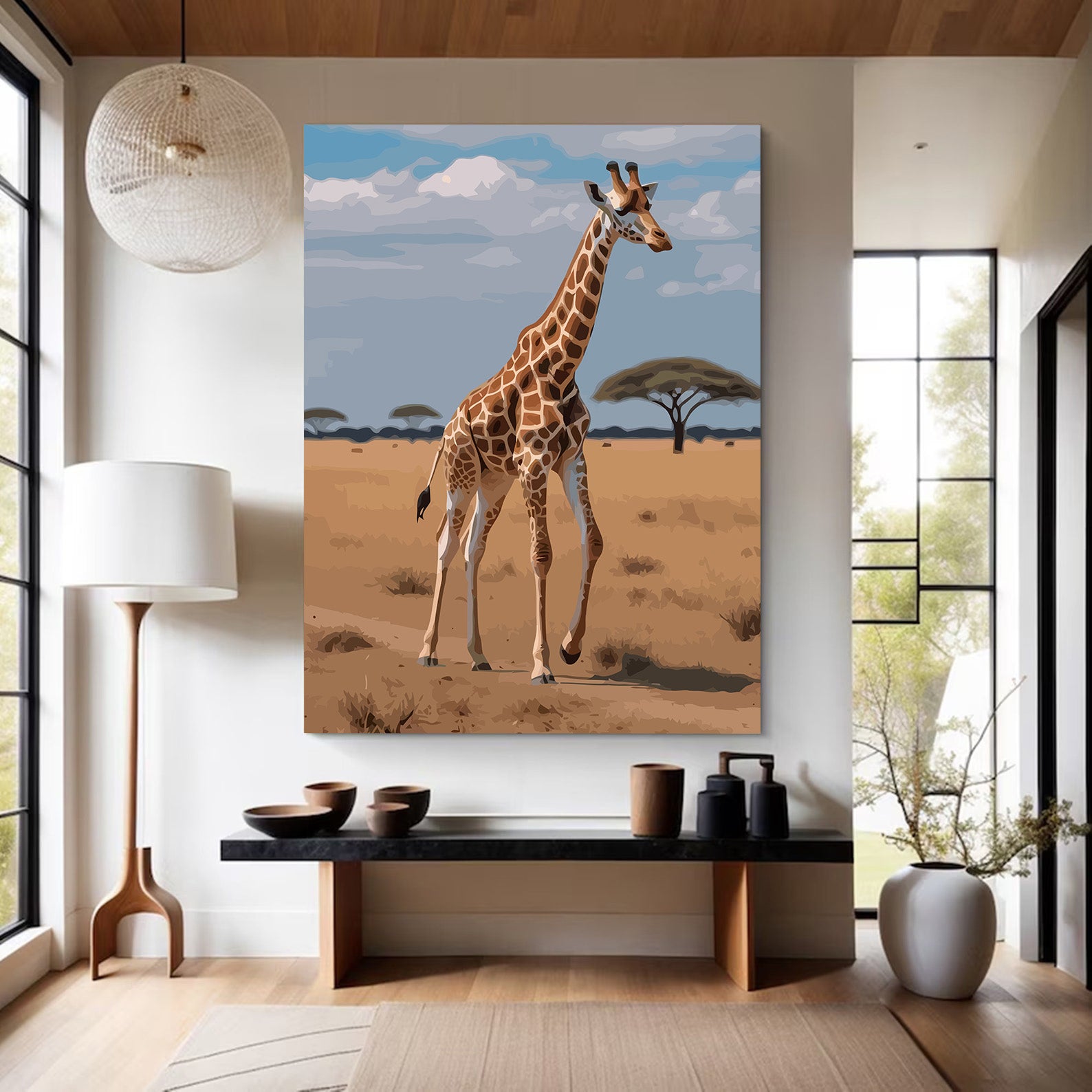Pictura pe Numere – Pasii eleganti ai girafei 7485