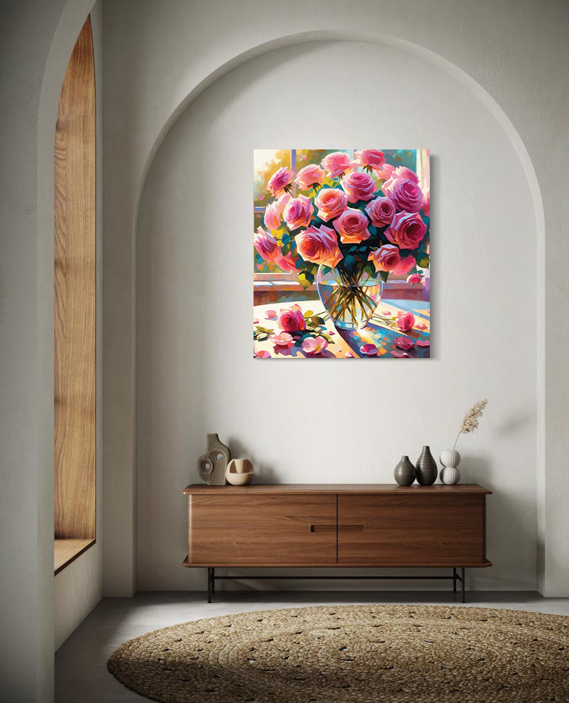Pictura pe Numere – Rasarit de trandafiri 7051