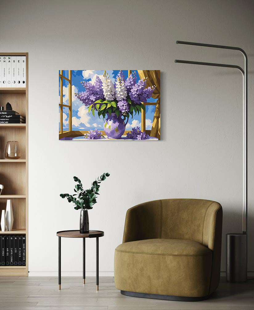 Pictura pe Numere – Liliac si nori 7117