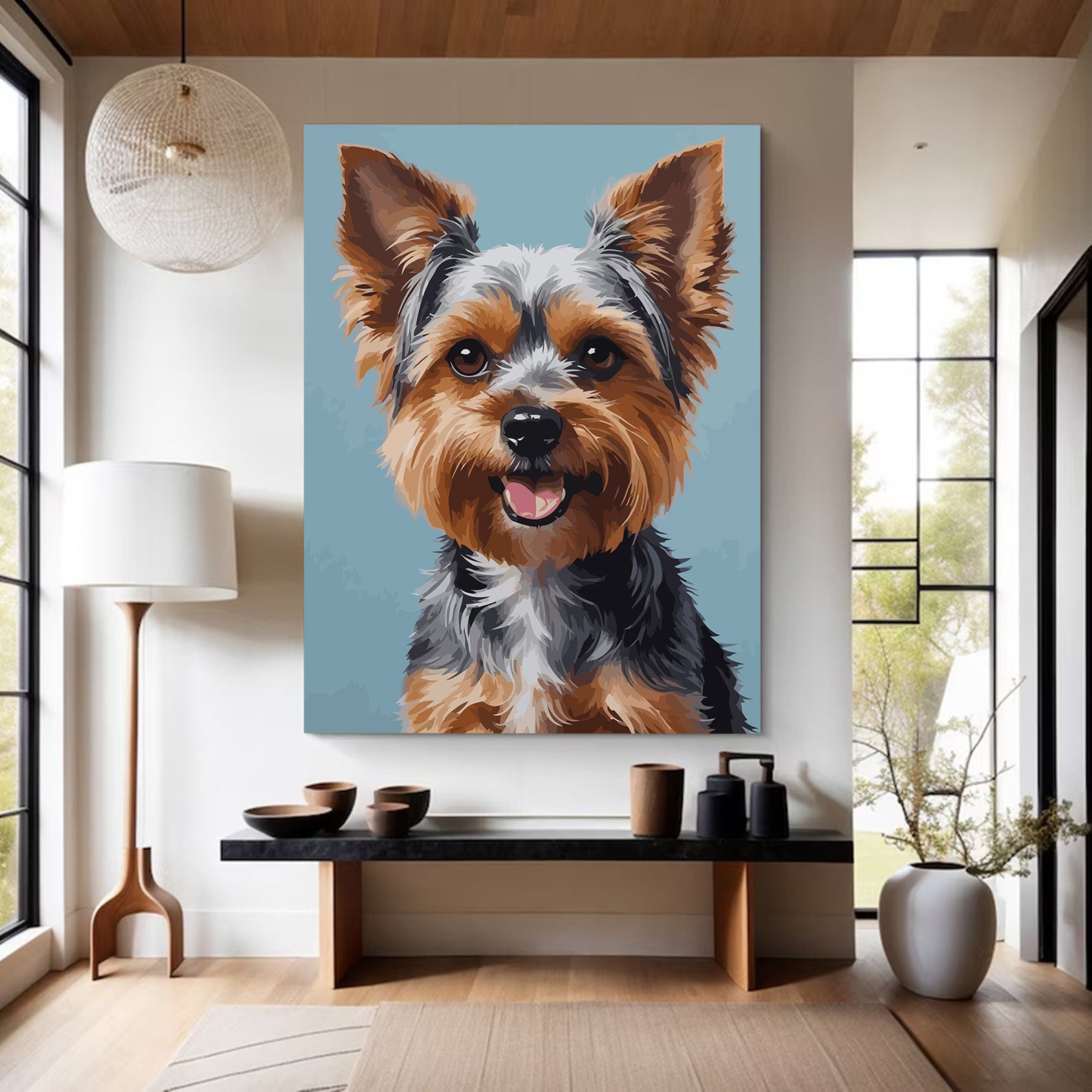 Pictura pe Numere – Bucuria micului yorkie 7369