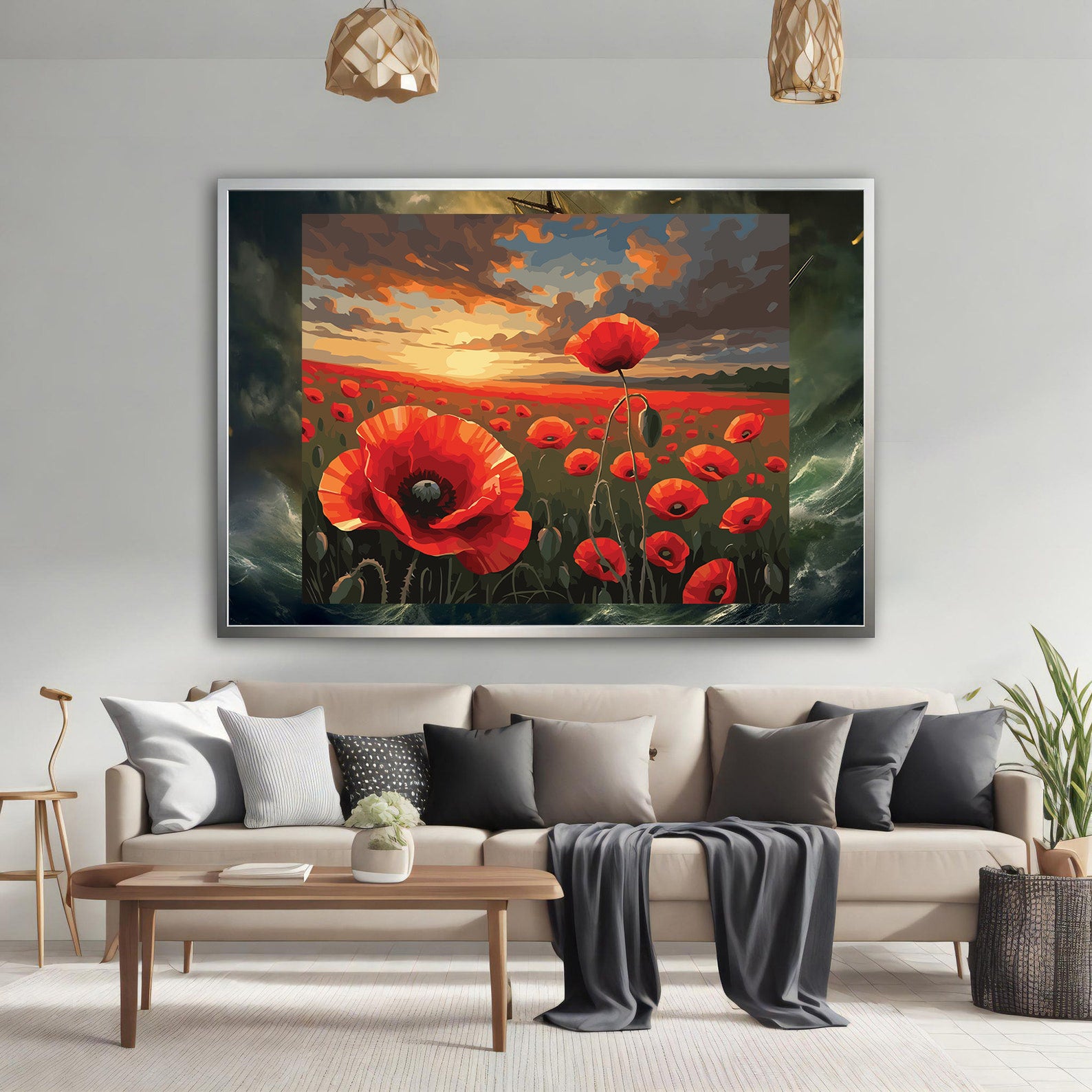 Pictura pe Numere – Camp cu maci 6881