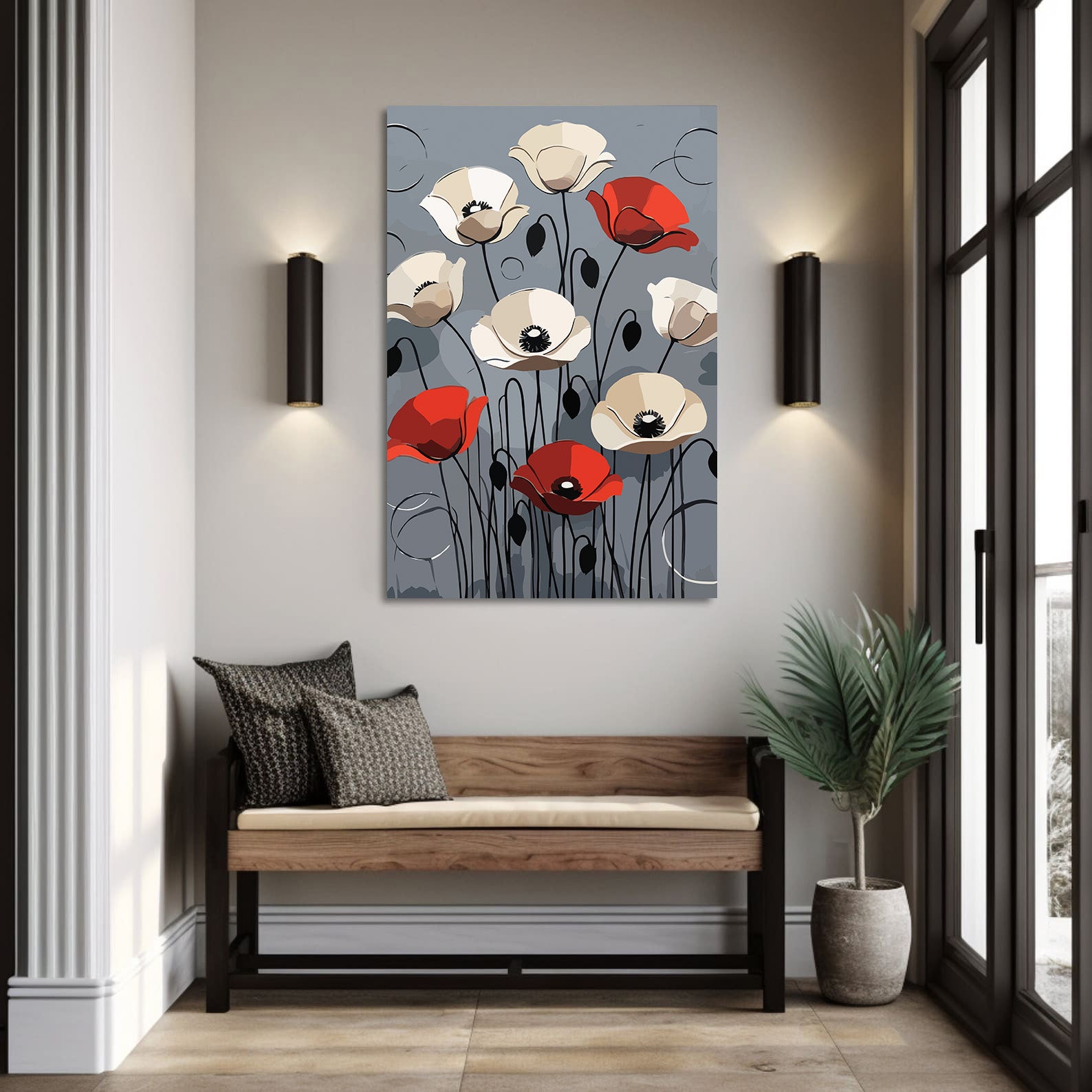 Pictura pe Numere – Contrast de maci 7018