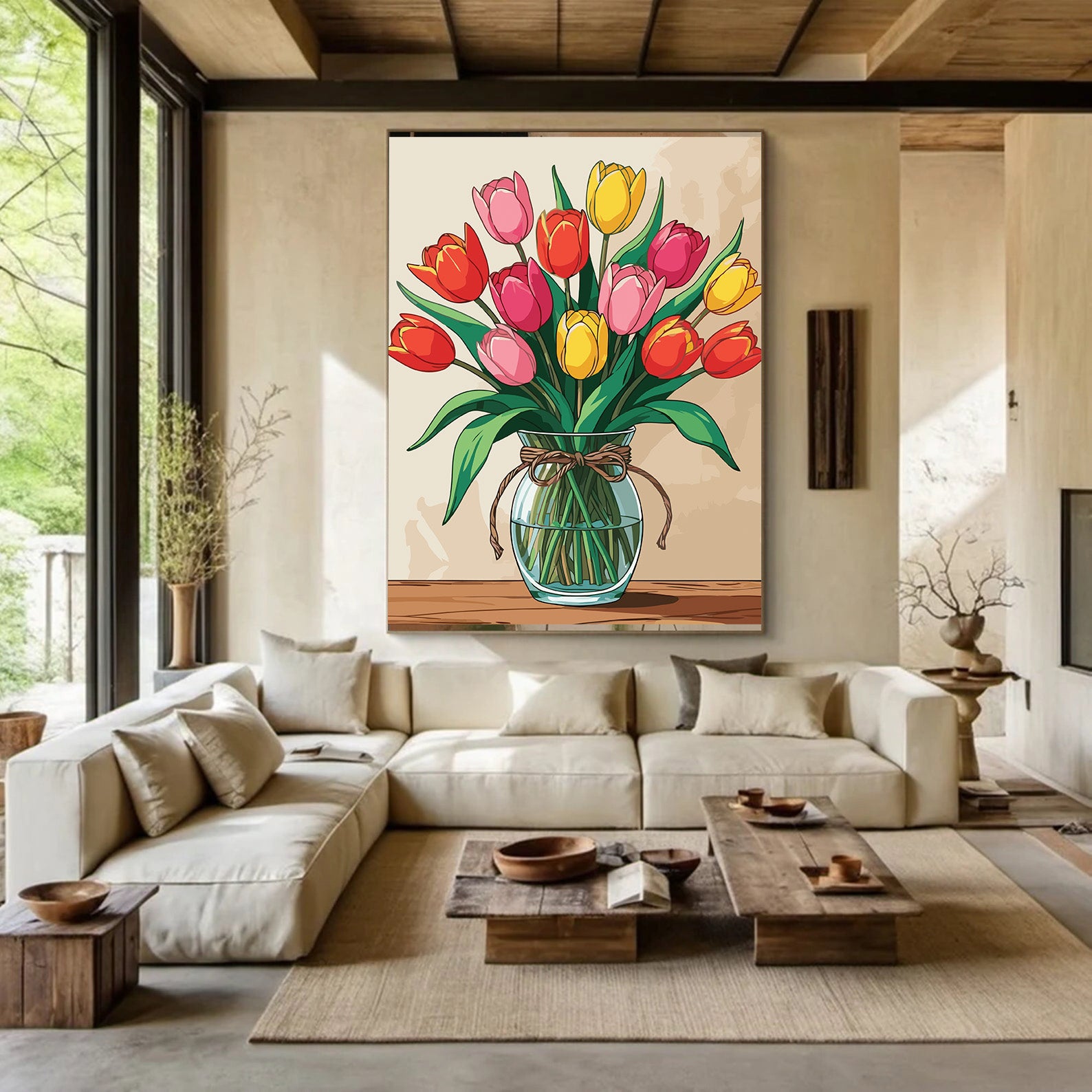 Pictura pe Numere – Tulipe in amfora 7077