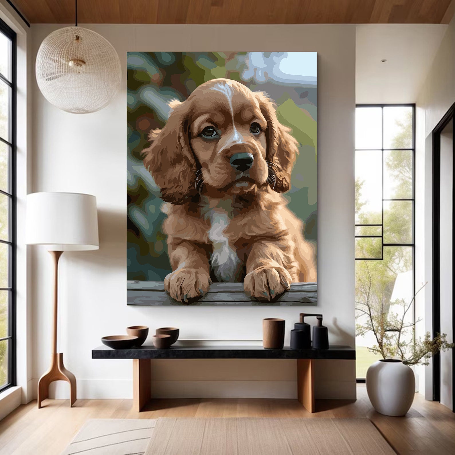 Pictura pe Numere – Puiul de cocker 7365