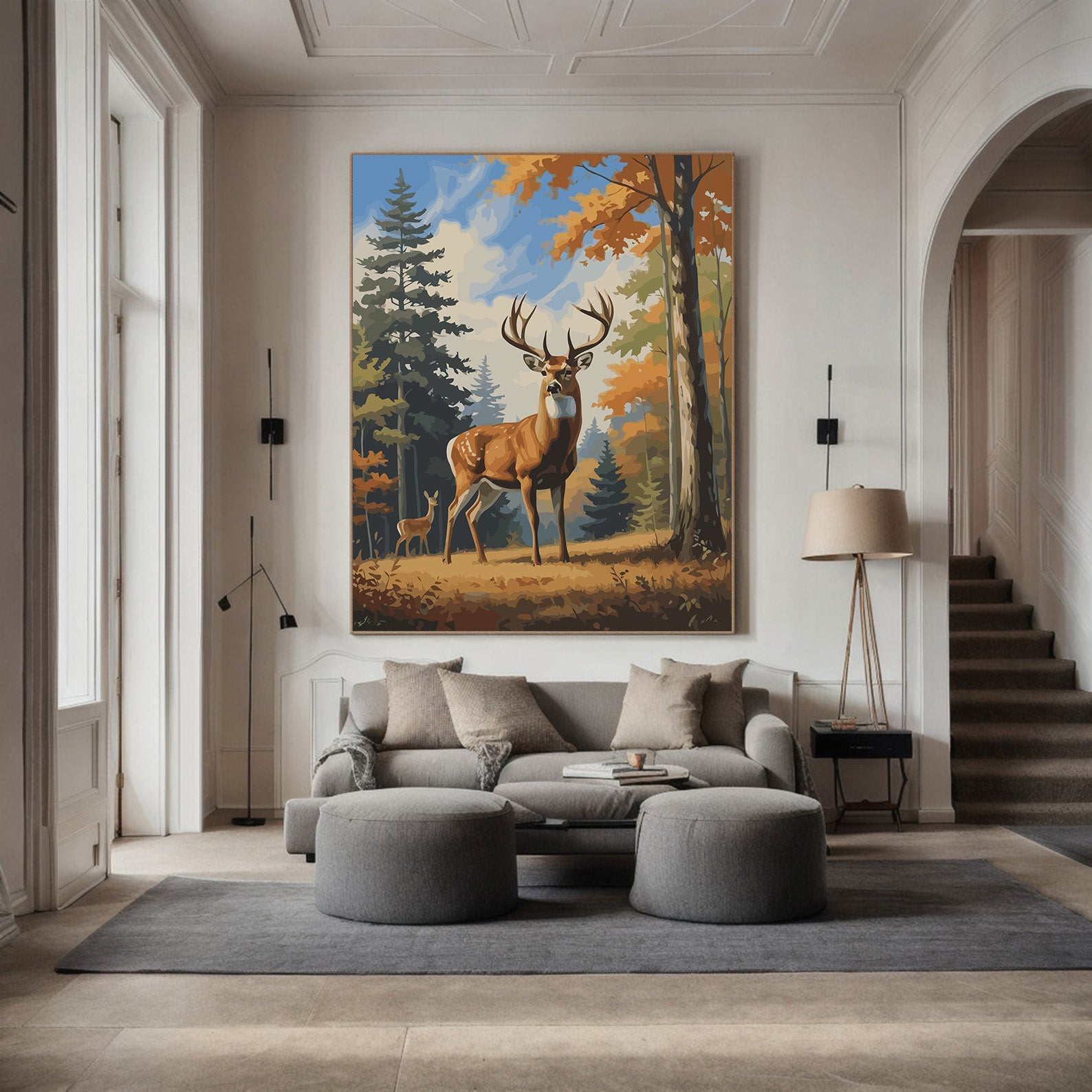 Pictura pe Numere – Majestatea cerbului falnic 7492
