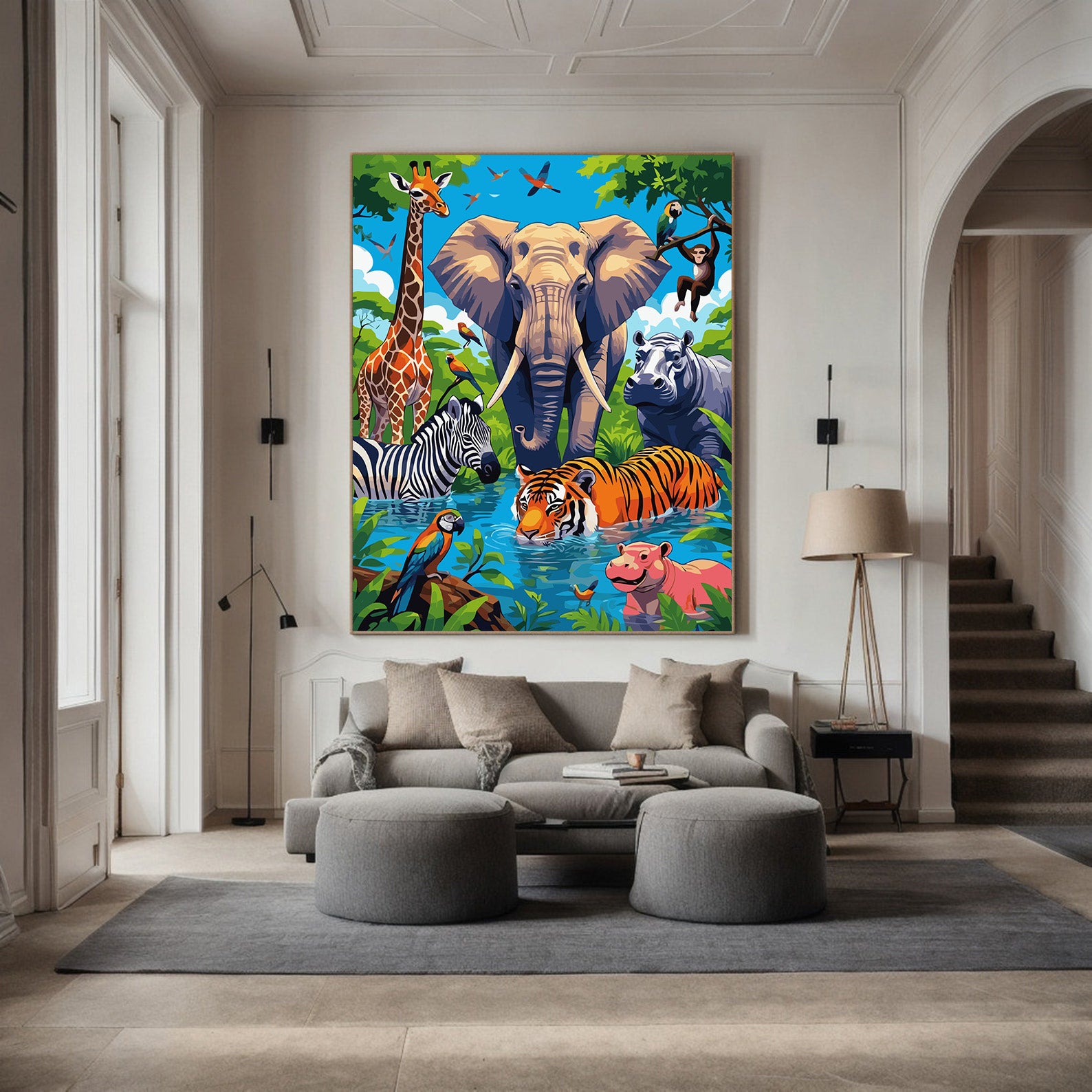 Pictura pe Numere – Intalnirea junglei 7422