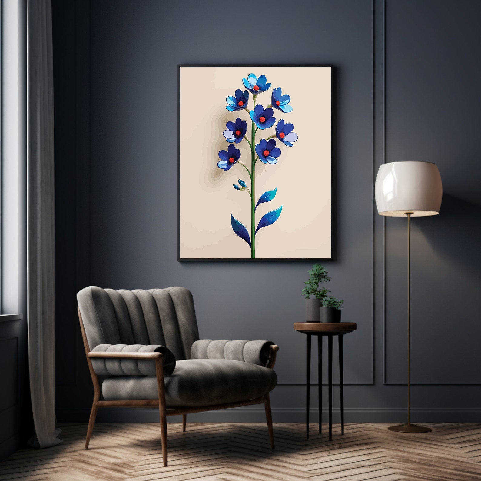 Pictura pe Numere – Alint albastru 6943