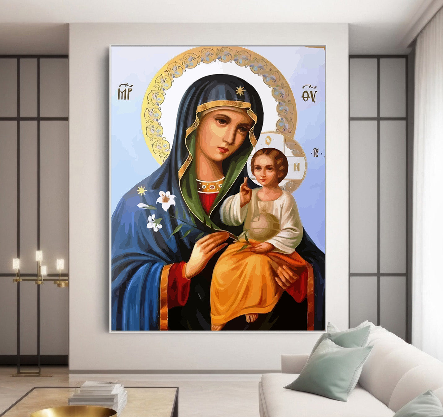 Pictura pe Numere – Crinul Puritatii si Pruncul Sfant 6828