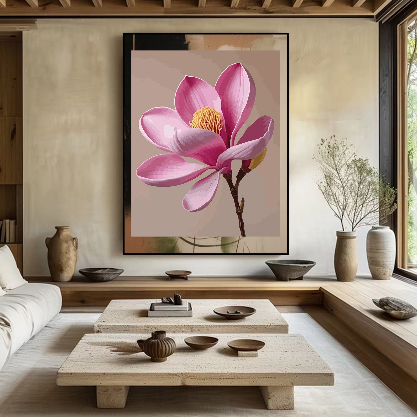 Pictura pe Numere – Magnolie solitara 7066