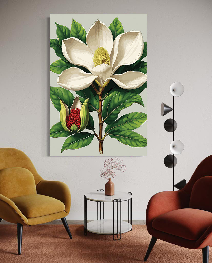 Pictura pe Numere – Magnolie in potirul de fildes 7258