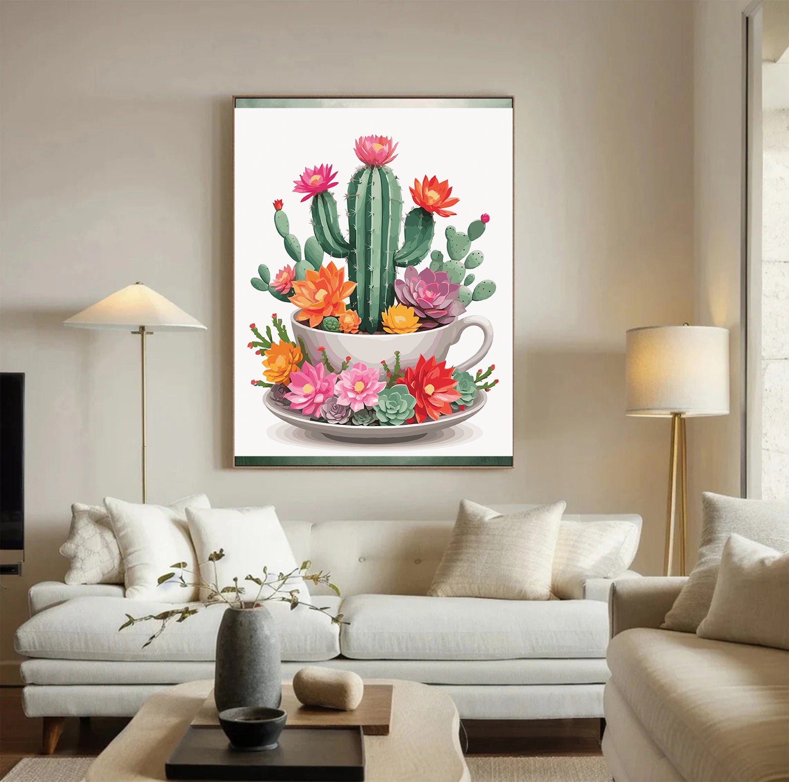 Pictura pe Numere – Cactusi si suculente 7242