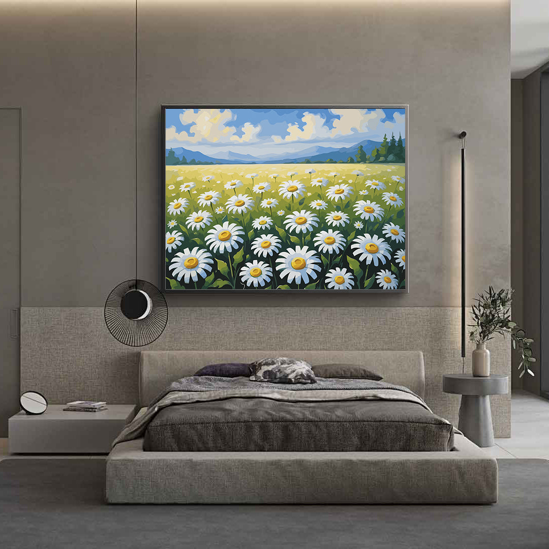 Pictura pe Numere – Orizont cu margarete 7213