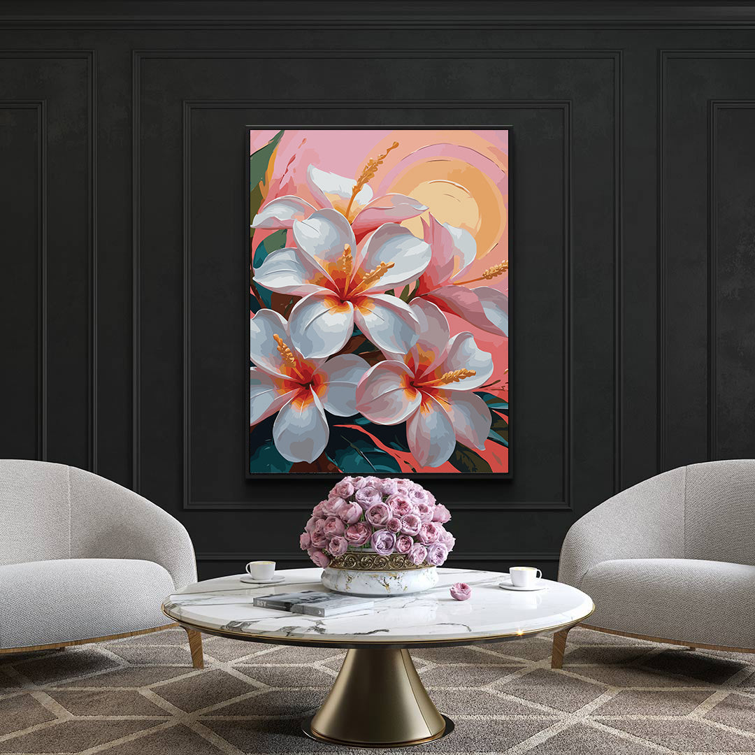 Pictura pe Numere – Hibiscus in amurg 7065