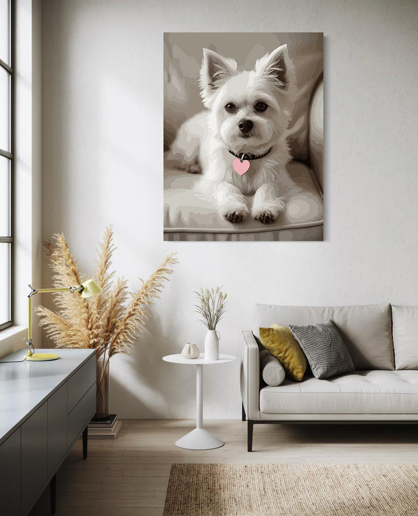 Pictura pe Numere – Inocenta ghemotocului alb 7486