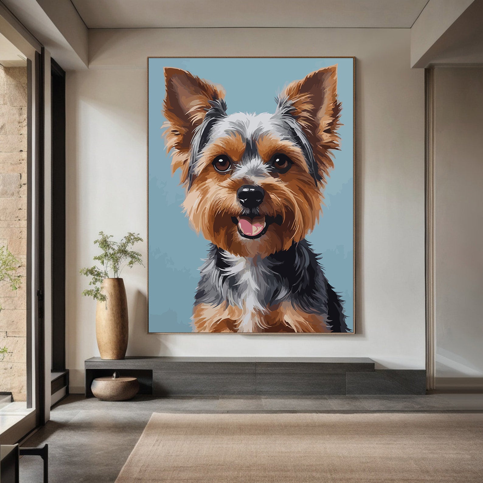Pictura pe Numere – Bucuria micului yorkie 7369