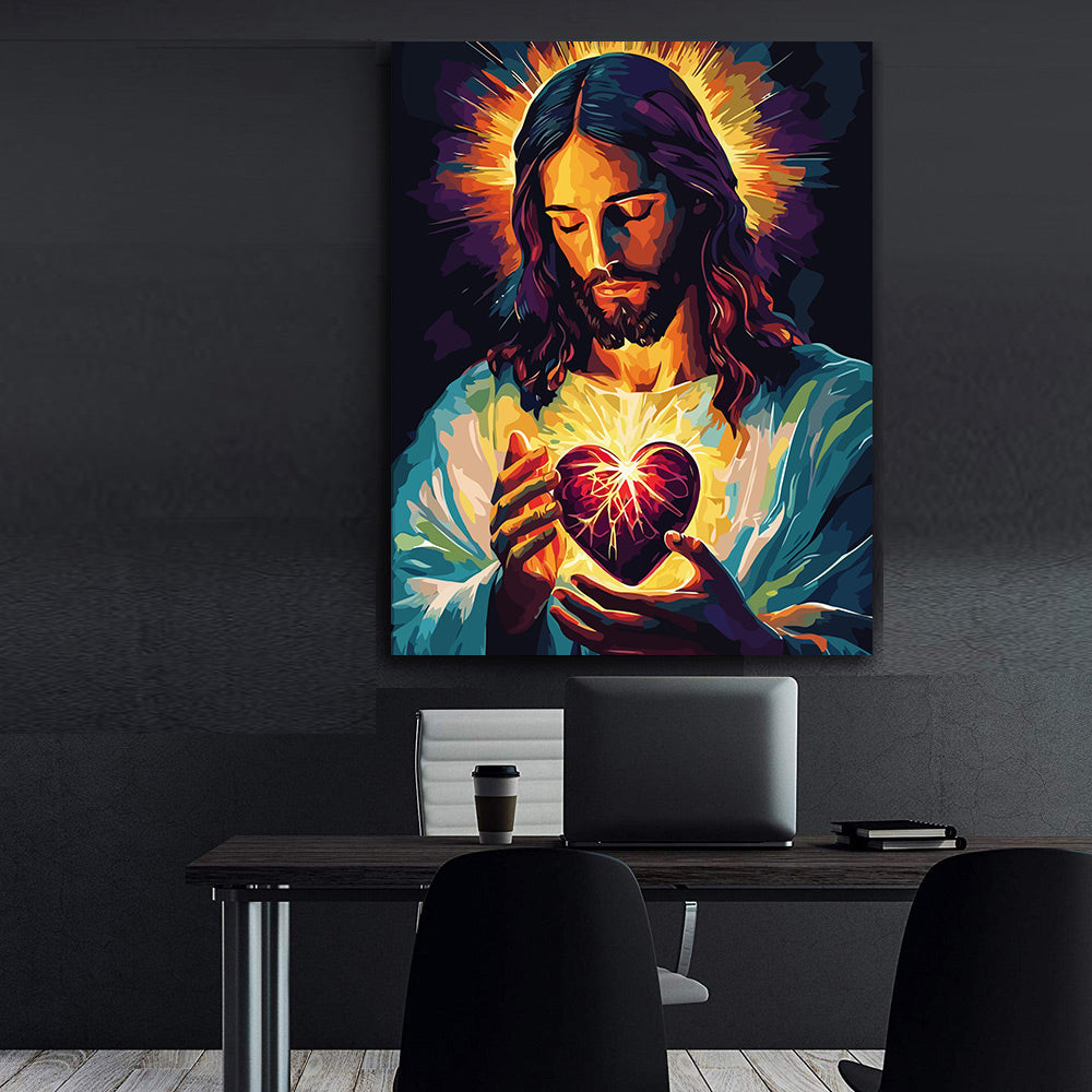 Set Pictură pe numere – Inima Sacră A Lui Isus 6262