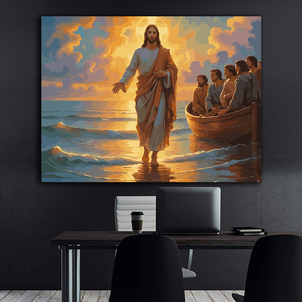 Set Pictură pe numere – Iisus Mergând Pe Apă 6402
