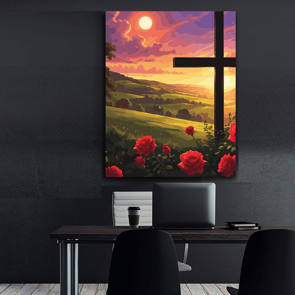 Set Pictură pe numere – Cruce La Apus 6316