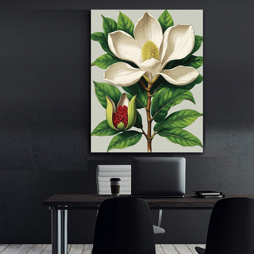 Pictura pe Numere – Magnolie in potirul de fildes 7258