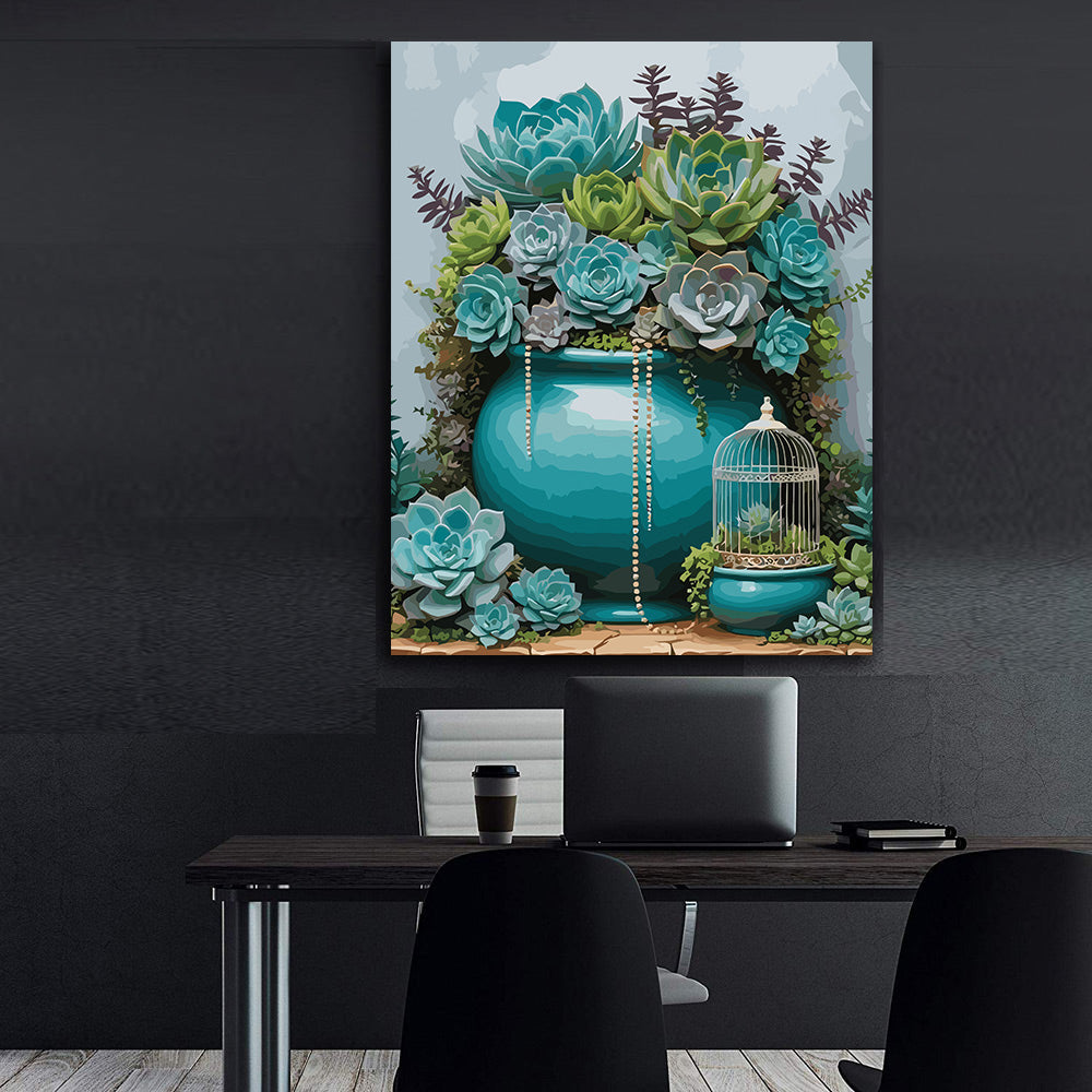 Pictura pe Numere – Gradina cu suculente 6897
