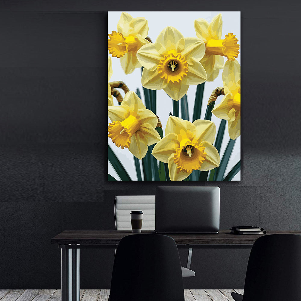 Pictura pe Numere – Narcise in lumina de pastel 7235