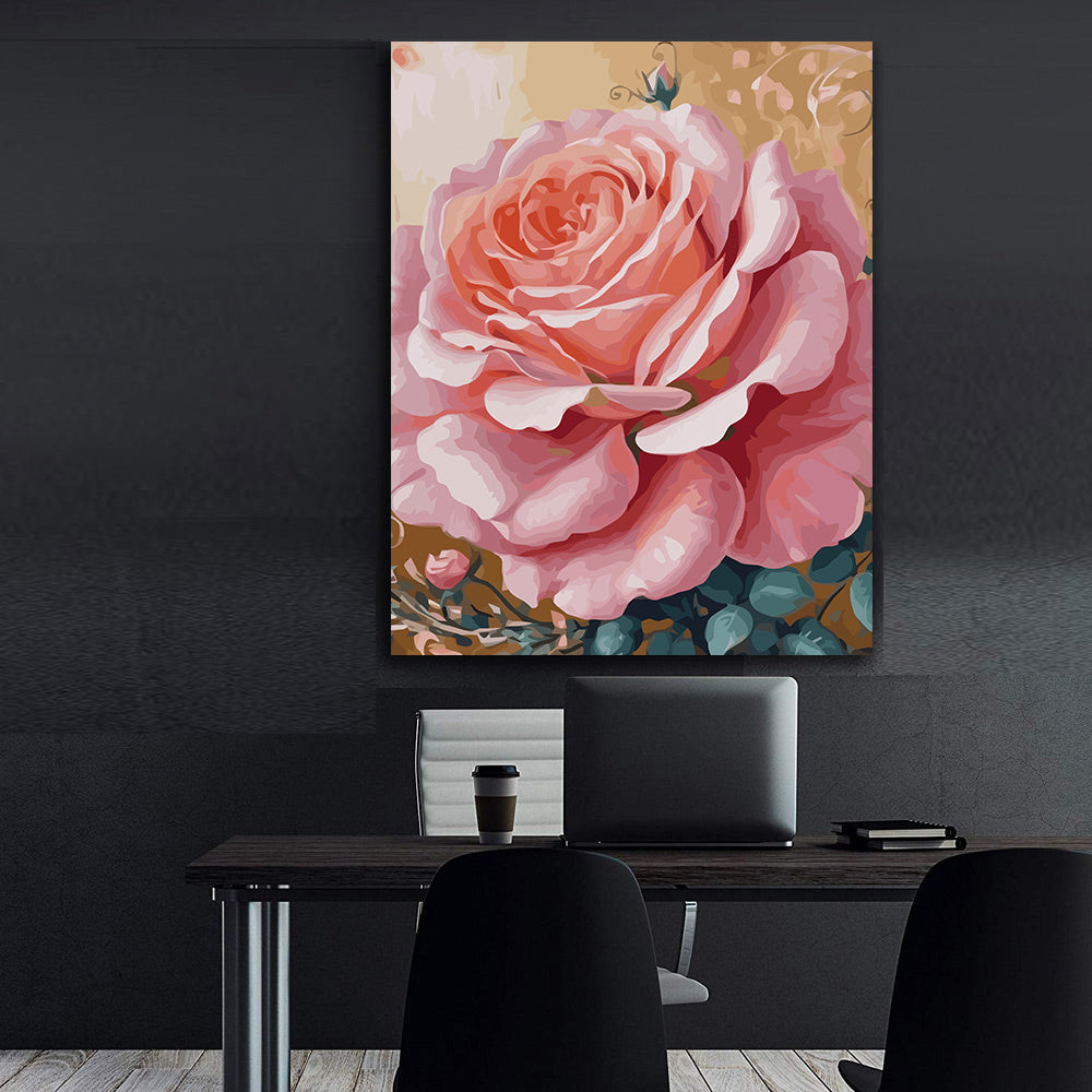 Pictura pe Numere – Trandafir catifelat 7047
