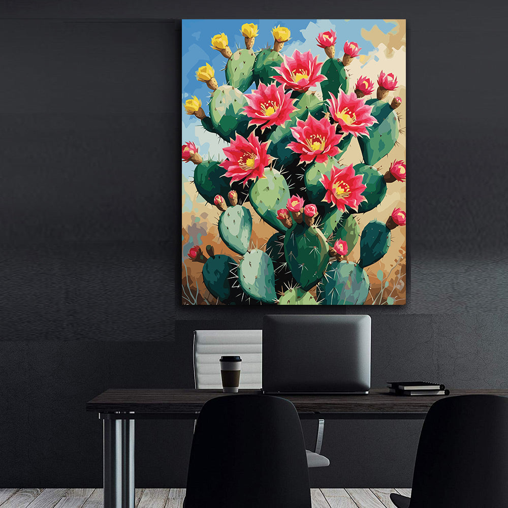 Pictura pe Numere – Cactusi infloriti 7245