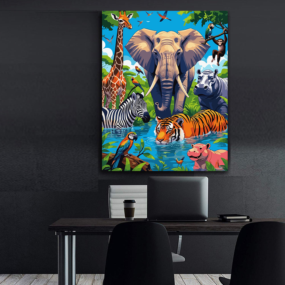 Pictura pe Numere – Intalnirea junglei 7422