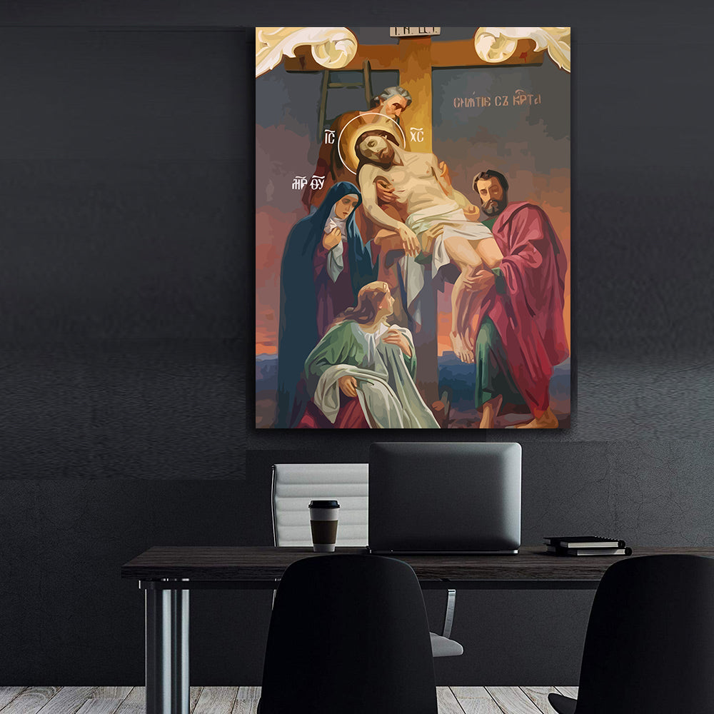 Set Pictură pe numere – Isus Hristos Pe Sfânta Cruce 6034