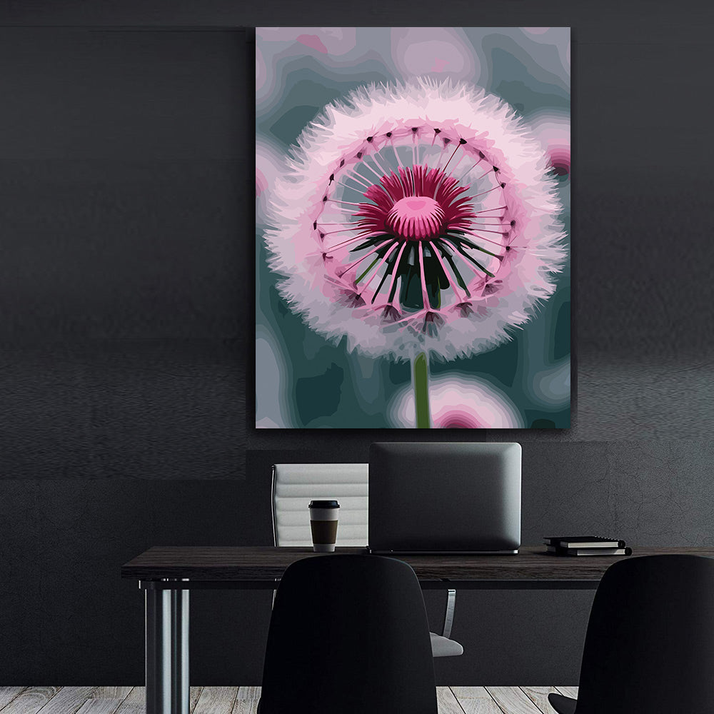 Pictura pe Numere – Papadie roz 6891