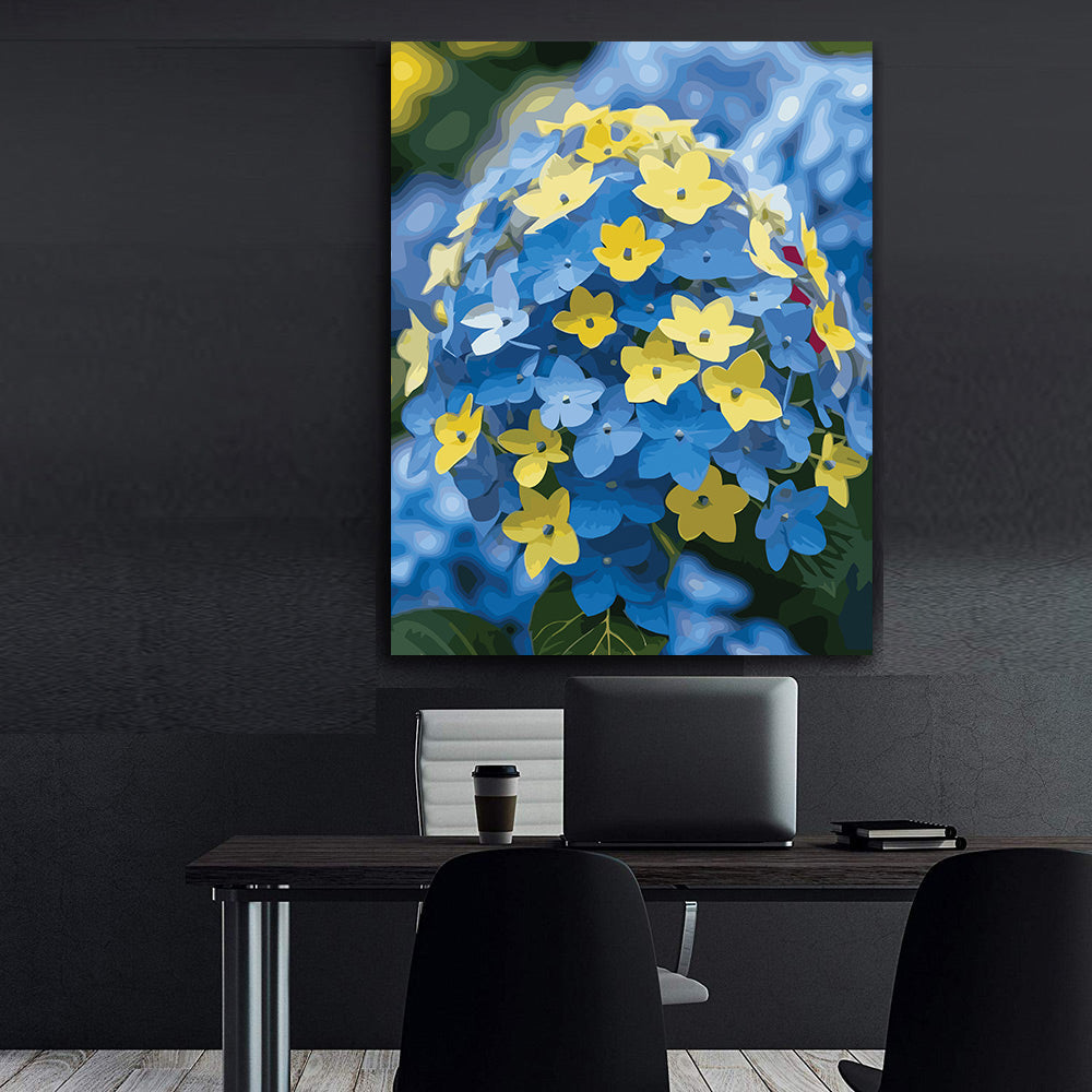 Pictura pe Numere – Hortensie albastra 6904