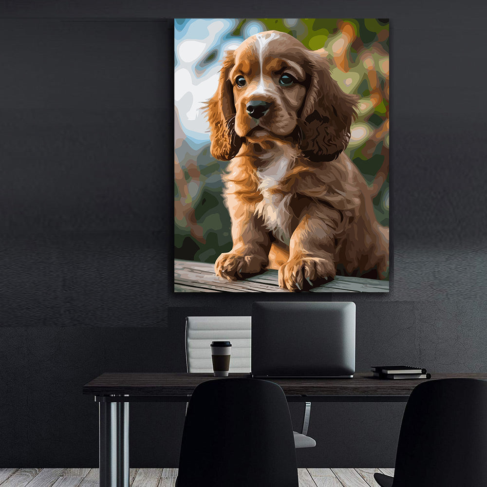 Pictura pe Numere – Puiul de cocker 7386